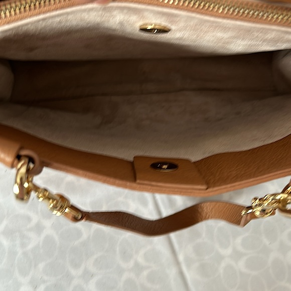 Iacucci Italy Luxurious Caramel Brown Pebbled Leather Handbag Purse 🌸🌸 - Picture 6 of 9